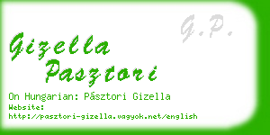 gizella pasztori business card
