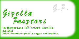 gizella pasztori business card